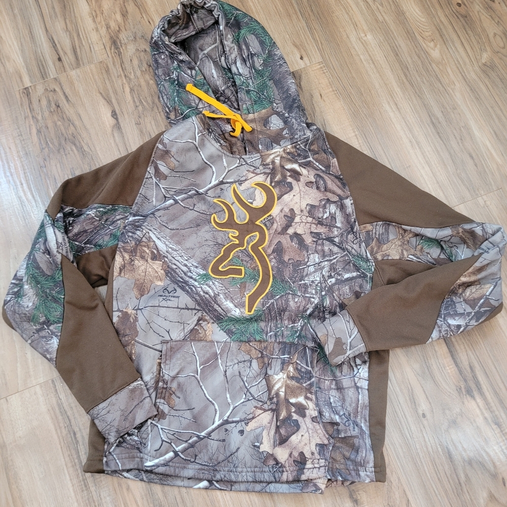 Browning Mens Real Tree Size M Hoodie